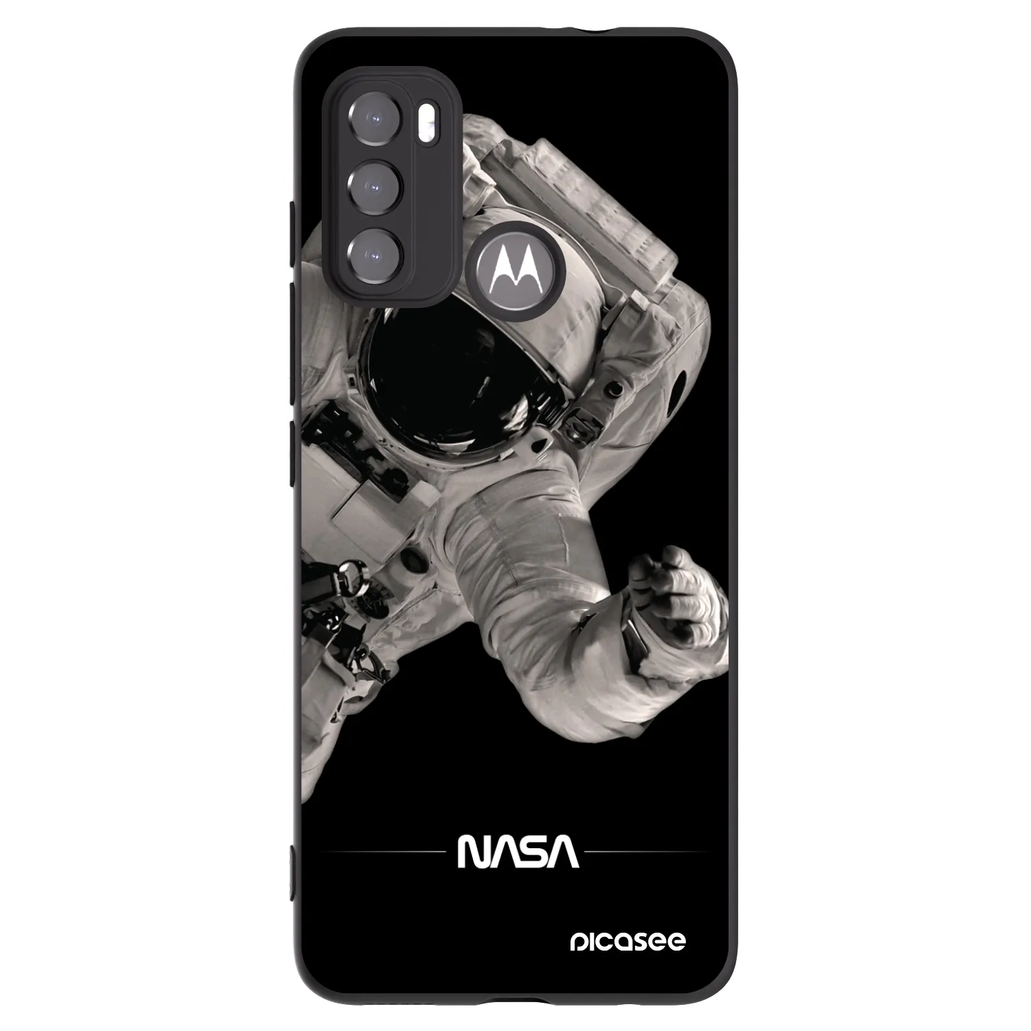 Picasee silikonový černý obal pro Motorola Moto G60 - Astronaut Big