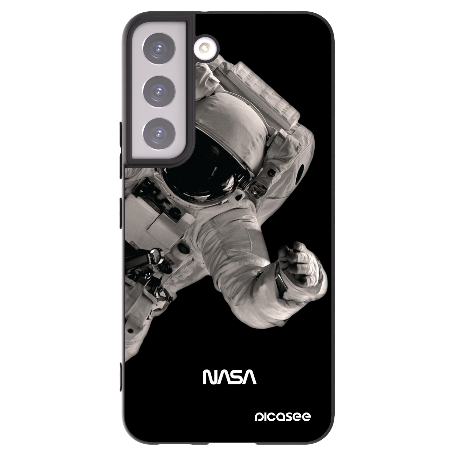 Picasee silikonový černý obal pro Samsung Galaxy S22 5G - Astronaut Big