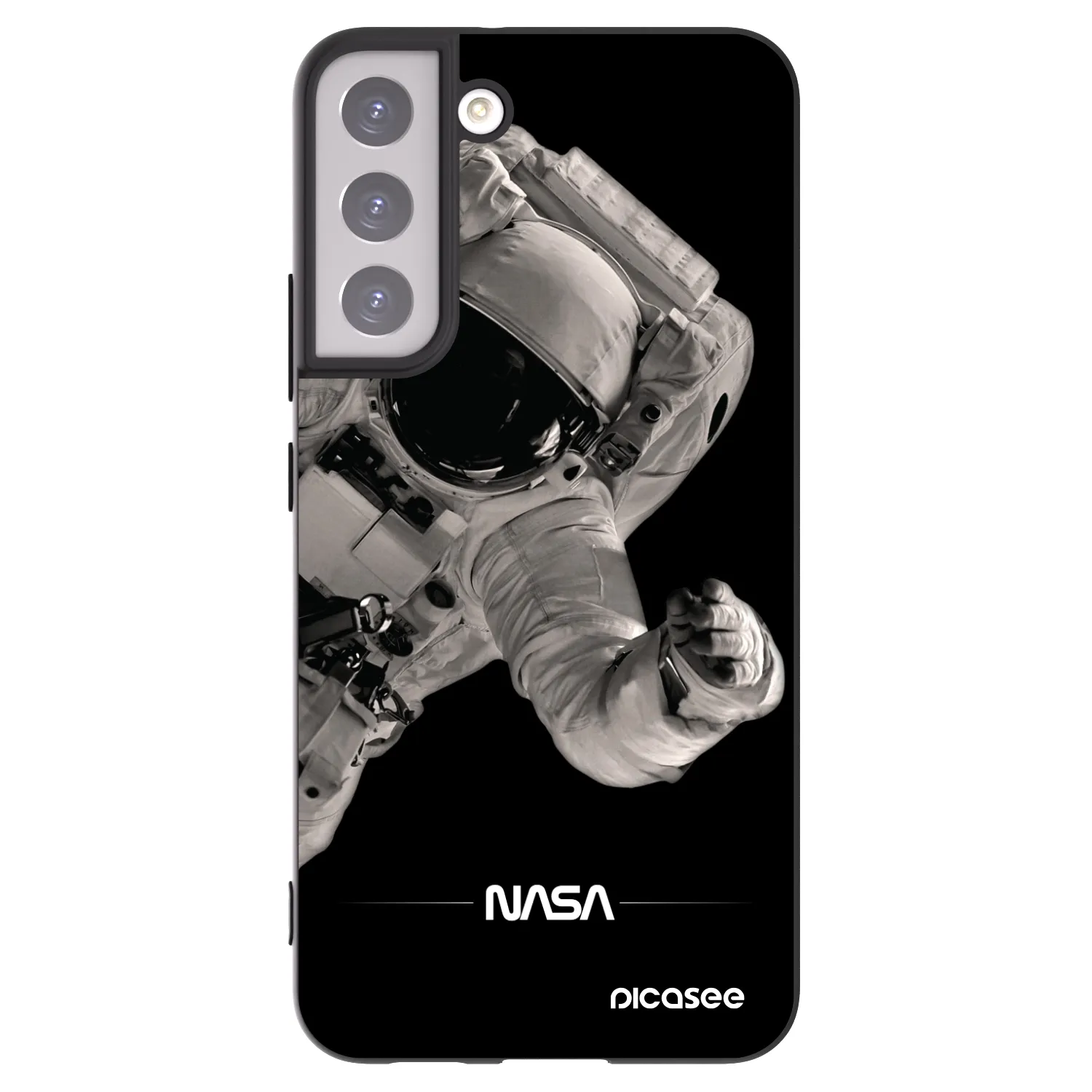 Picasee silikonový černý obal pro Samsung Galaxy S22+ 5G - Astronaut Big