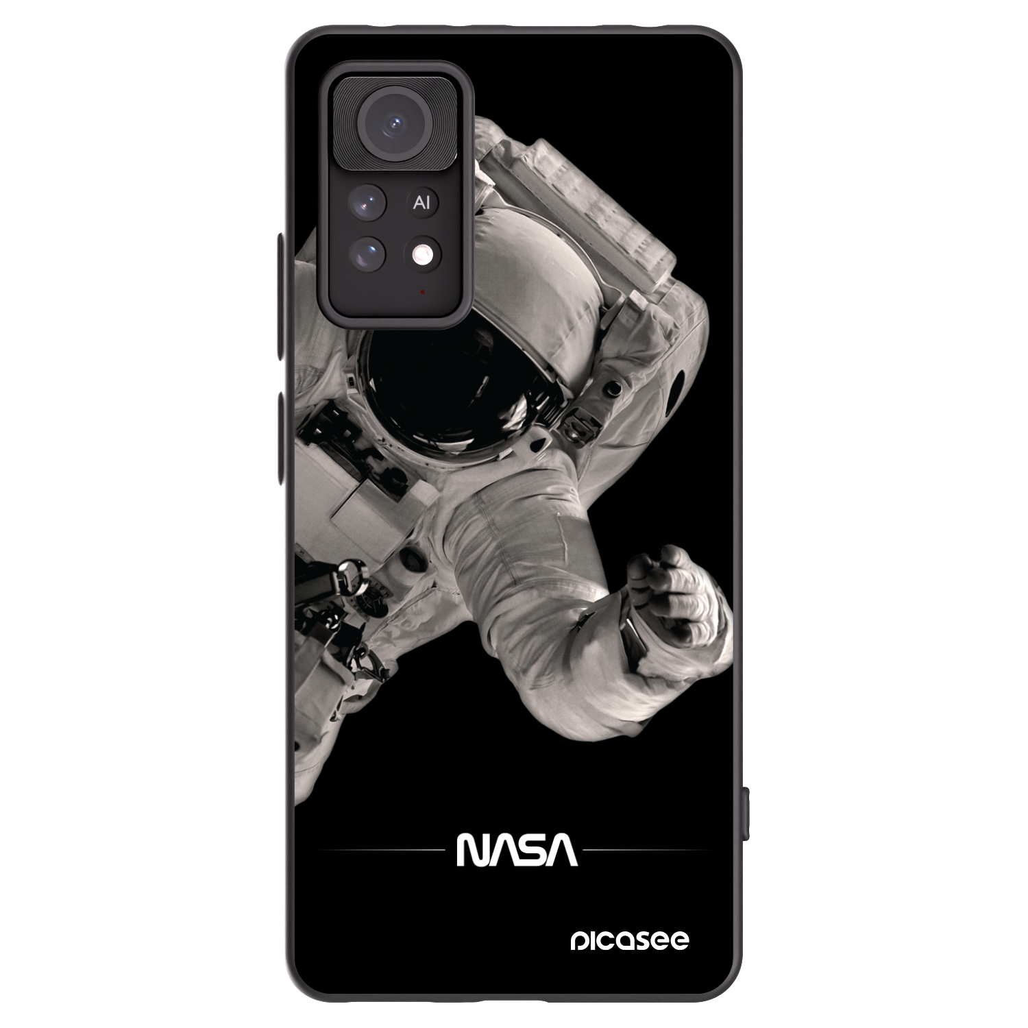 Picasee silikonový černý obal pro Xiaomi Redmi Note 11 Pro - Astronaut Big