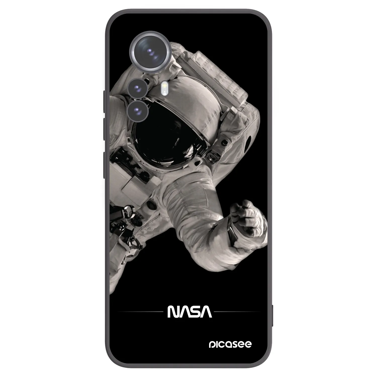 Picasee silikonový černý obal pro Xiaomi 12 Pro - Astronaut Big