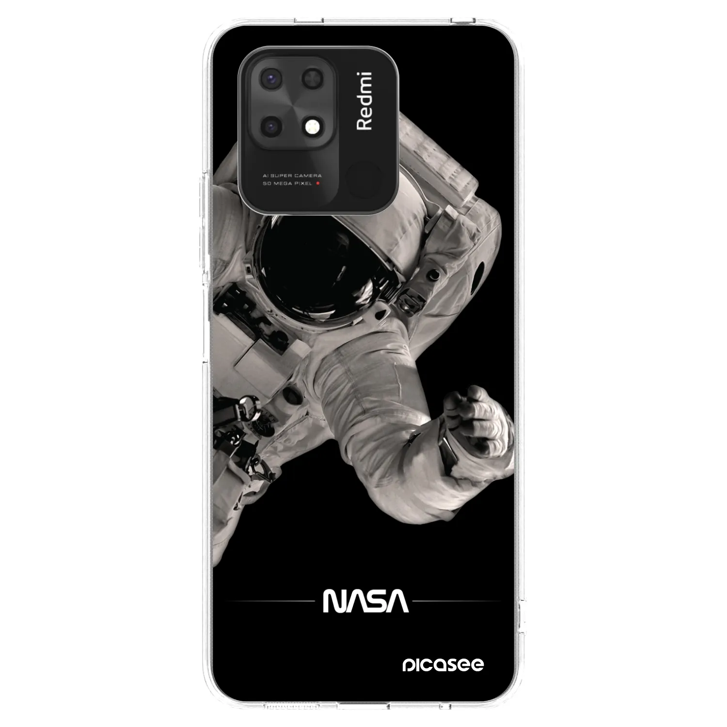 Picasee silikonový průhledný obal pro Xiaomi Redmi 10C - Astronaut Big