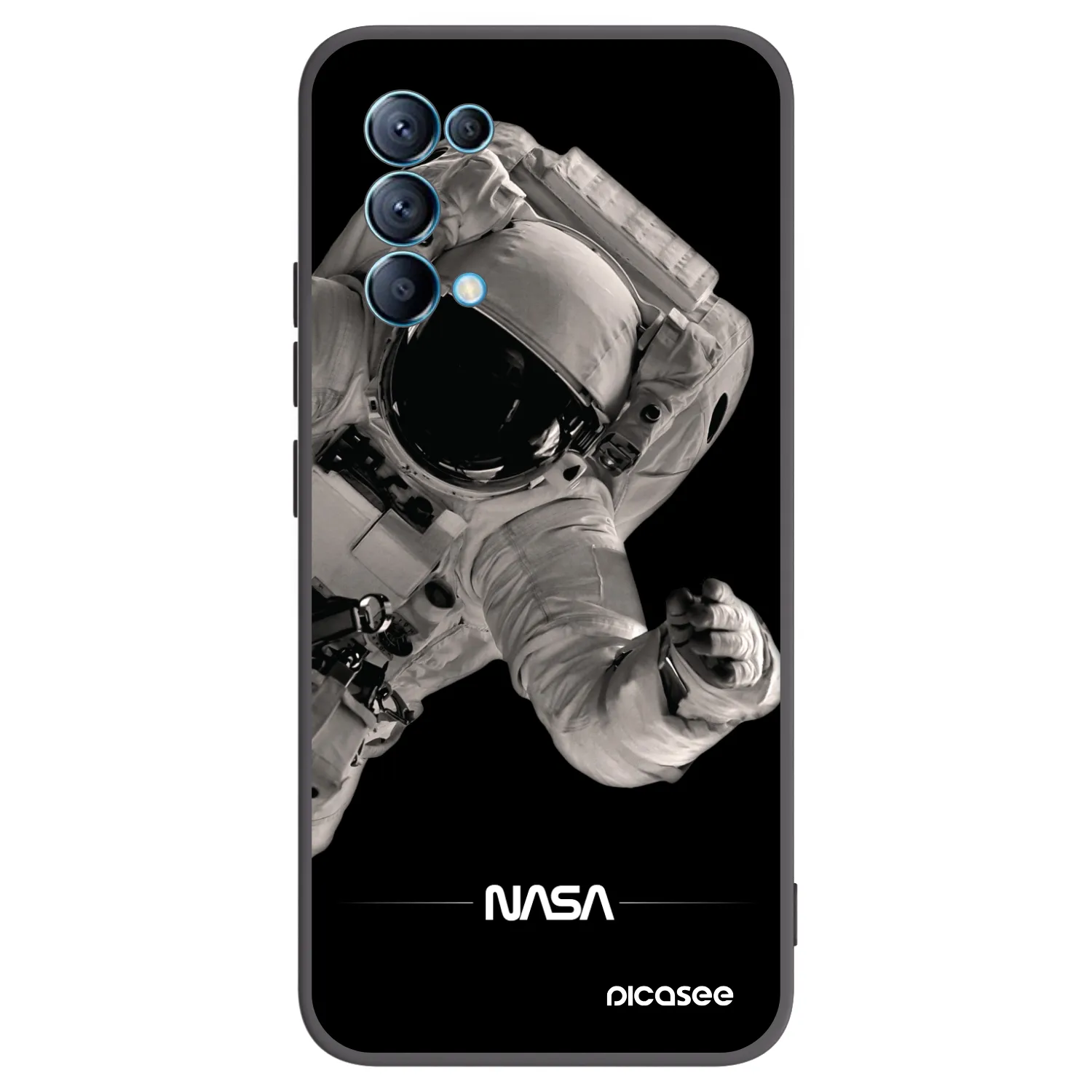 Picasee silikonový černý obal pro OPPO Reno 5 5G - Astronaut Big