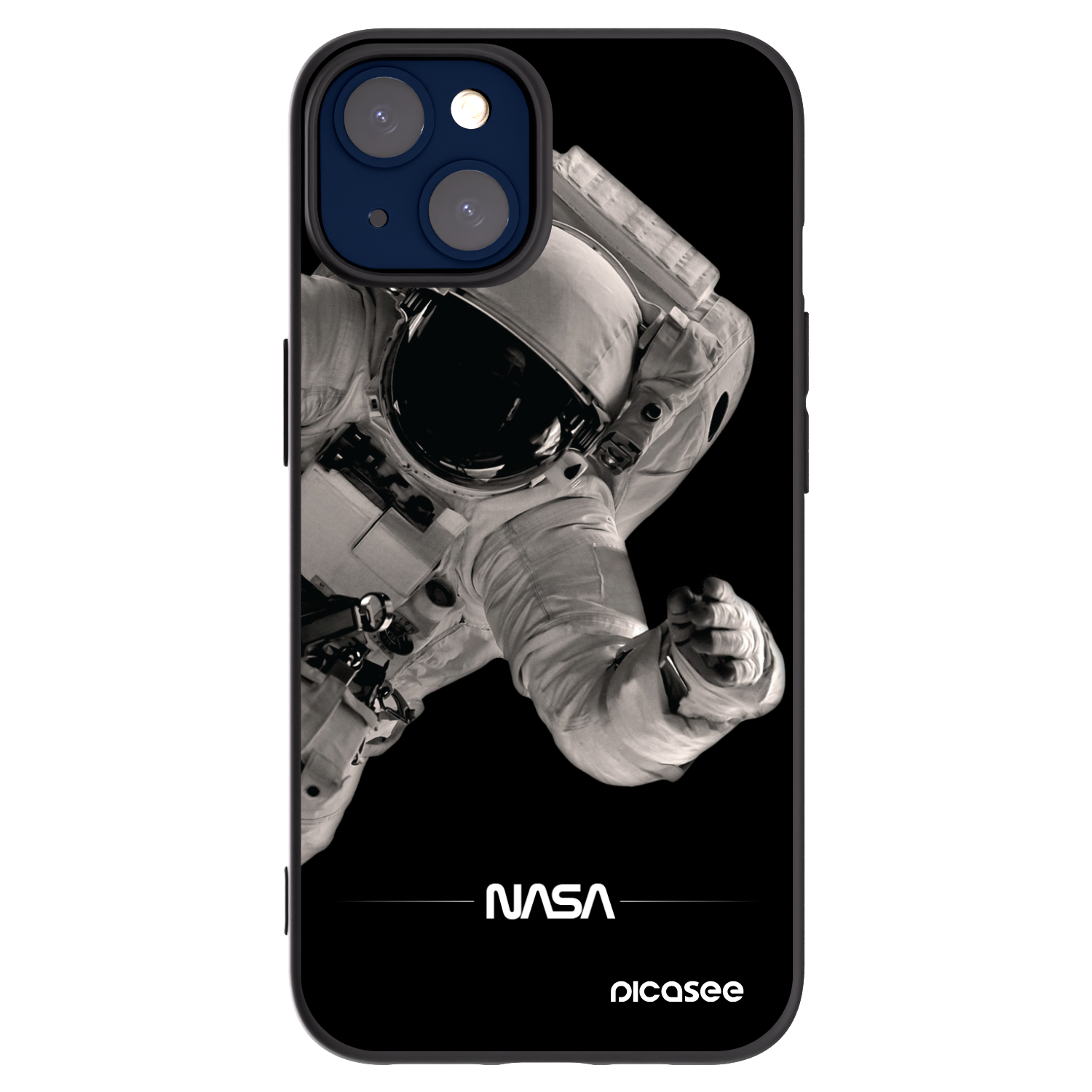 Picasee silikonový černý obal pro Apple iPhone 14 - Astronaut Big