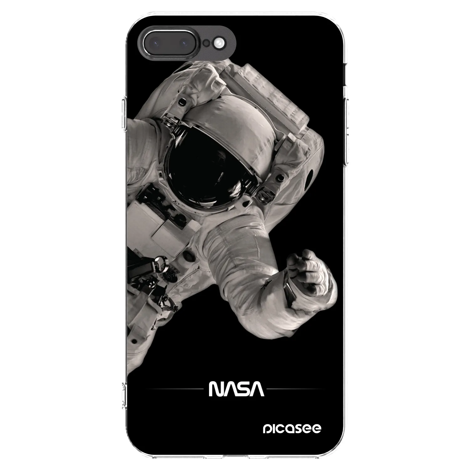 Picasee silikonový průhledný obal pro Apple iPhone 8 Plus - Astronaut Big