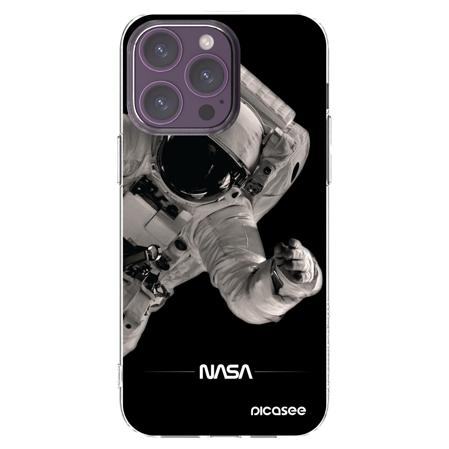 Picasee silikonový průhledný obal pro Apple iPhone 14 Pro Max - Astronaut Big