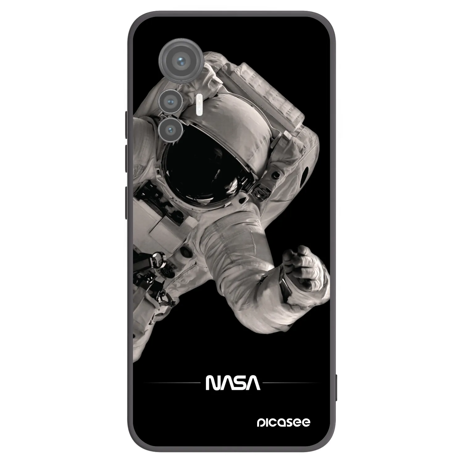 Picasee silikonový černý obal pro Xiaomi 12 Lite - Astronaut Big