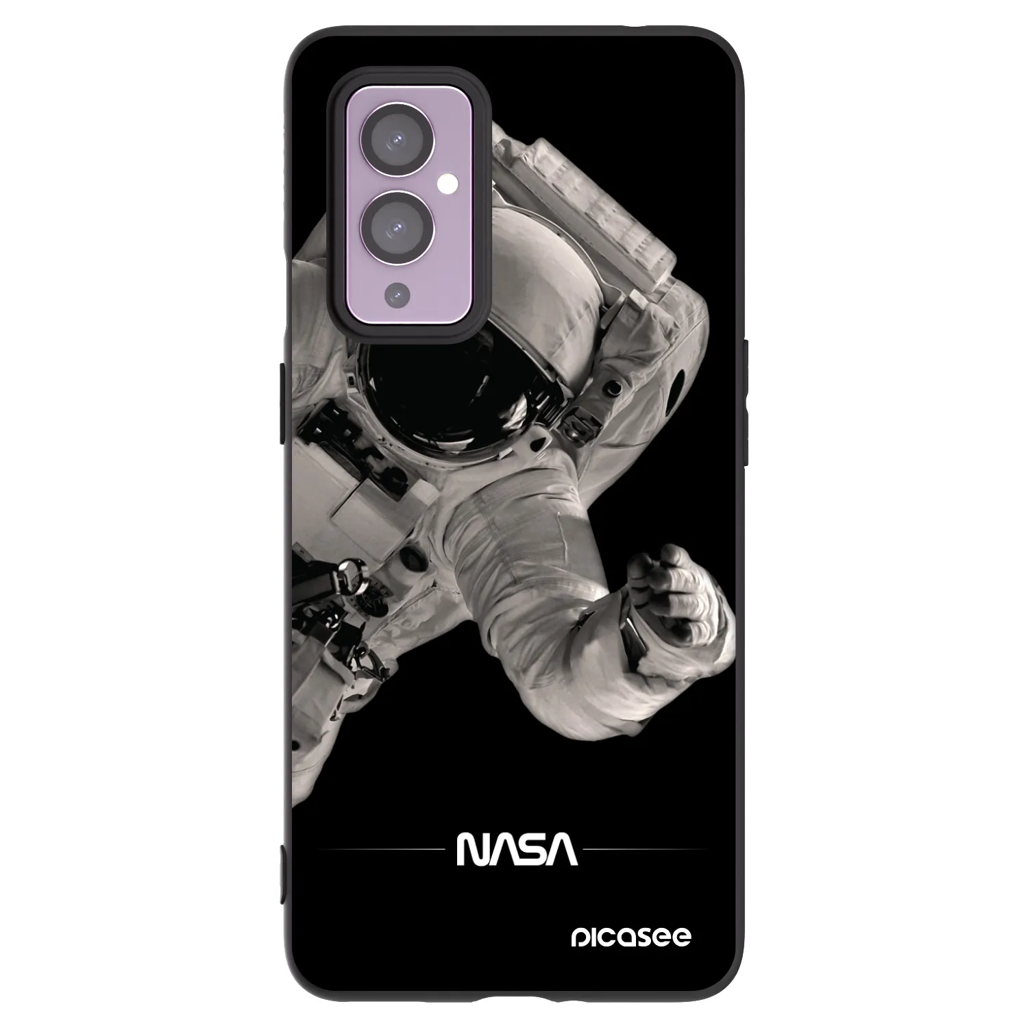 Picasee silikonový černý obal pro OnePlus 9 - Astronaut Big