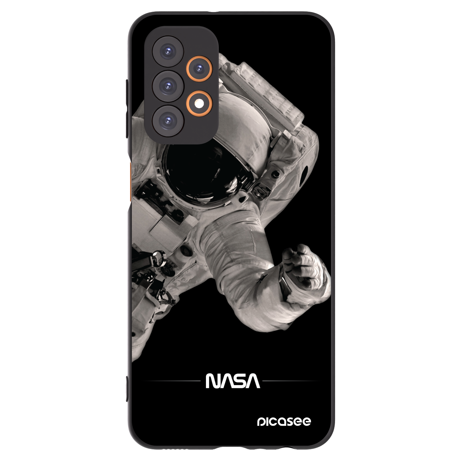 Picasee silikonový černý obal pro Samsung Galaxy A23 A236B 5G - Astronaut Big