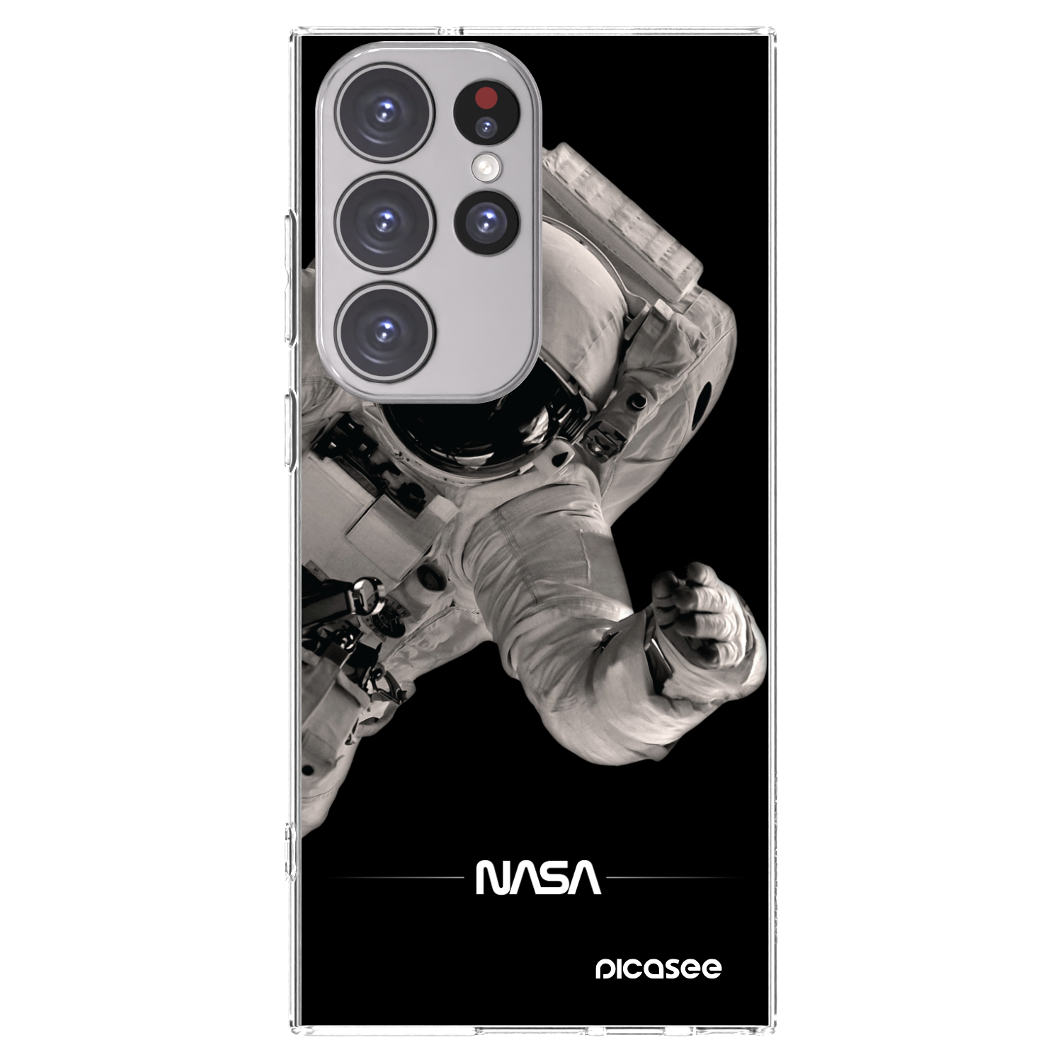 Picasee silikonový průhledný obal pro Samsung Galaxy S23 Ultra 5G - Astronaut Big