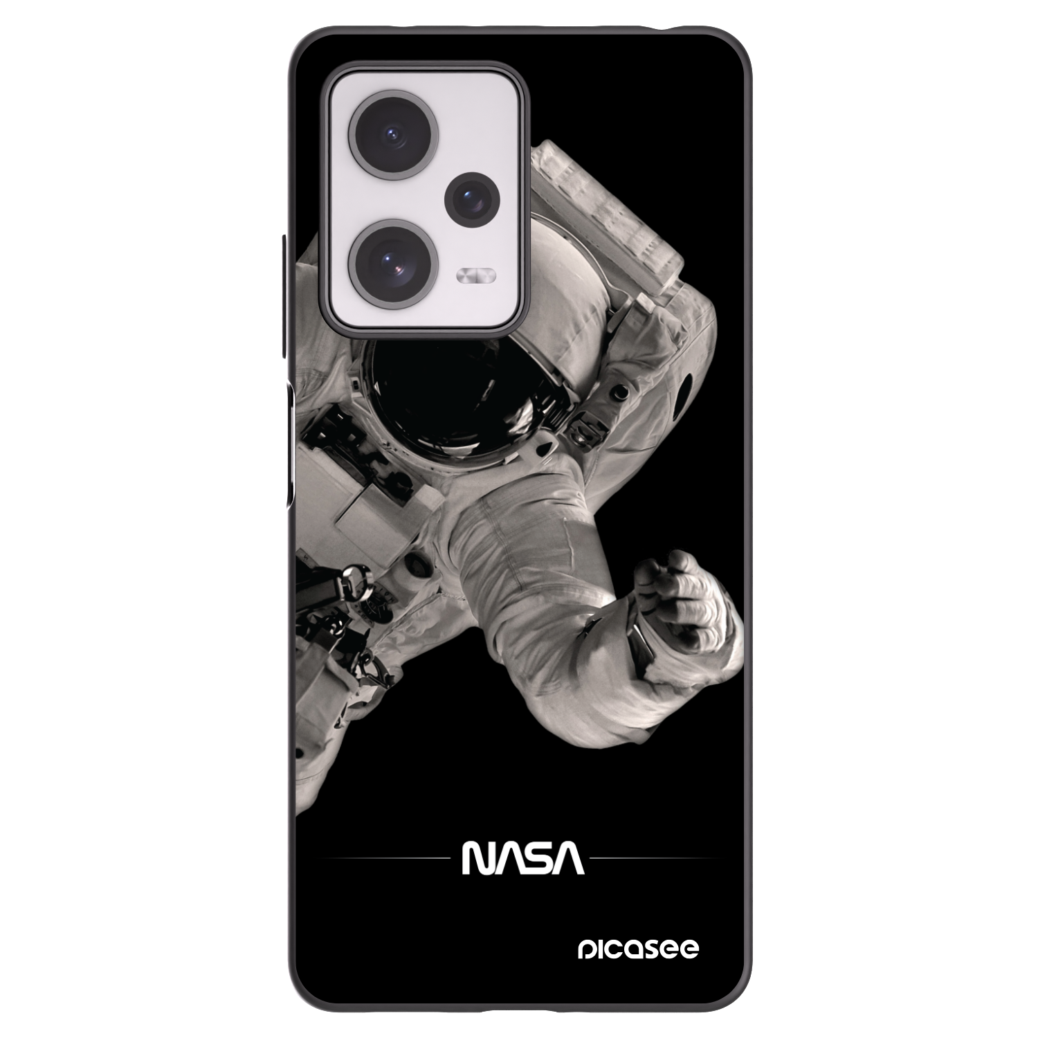 Picasee silikonový černý obal pro Xiaomi Redmi Note 12 Pro+ 5G - Astronaut Big