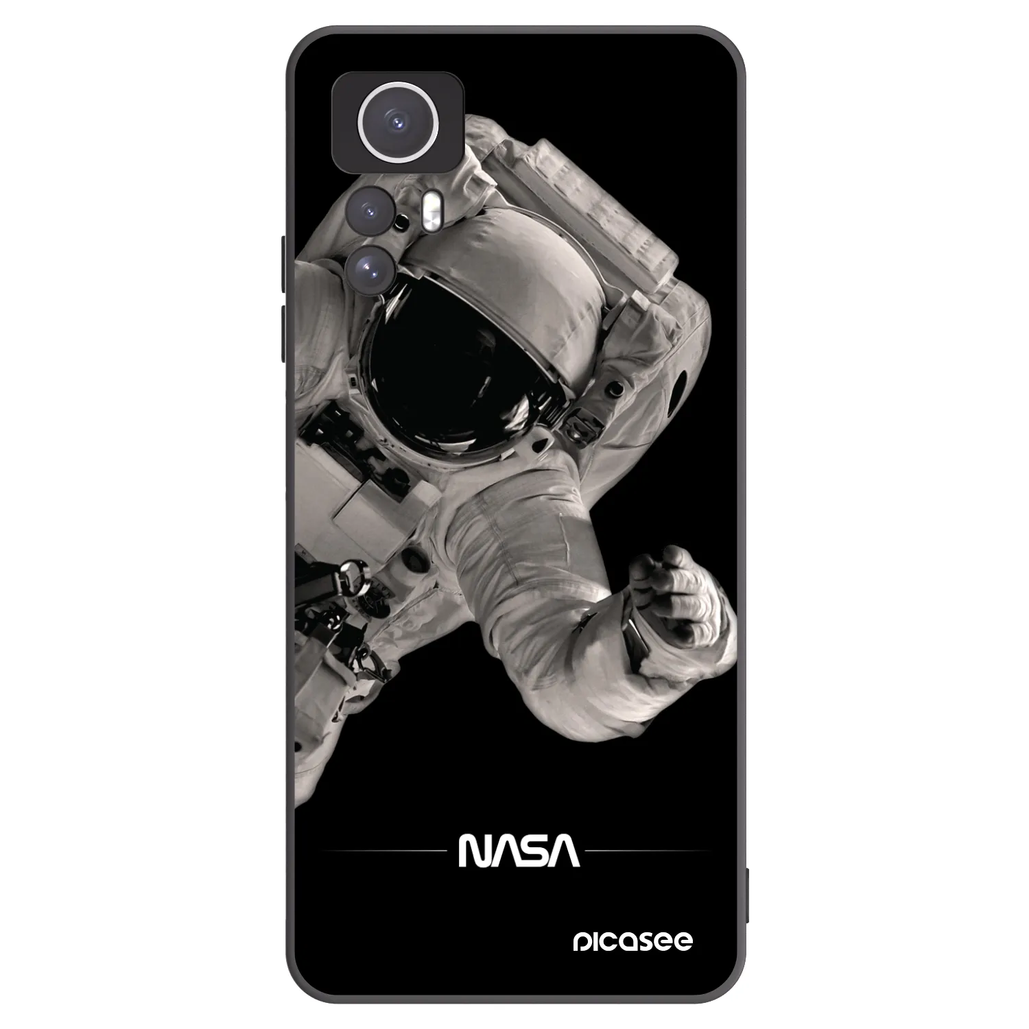 Picasee silikonový černý obal pro Xiaomi Redmi Note 12S - Astronaut Big