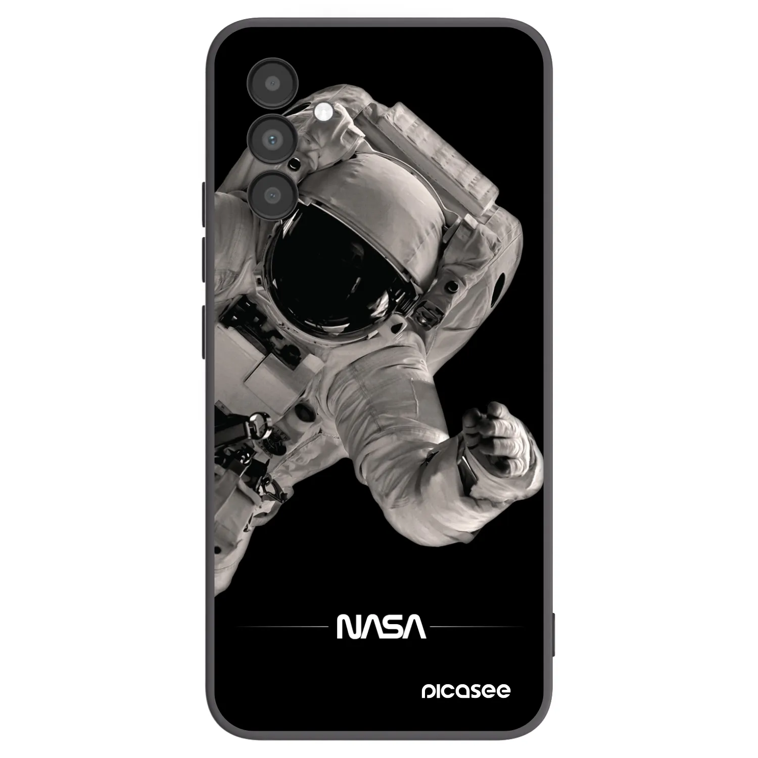 Picasee silikonový černý obal pro Samsung Galaxy A04s A047F - Astronaut Big