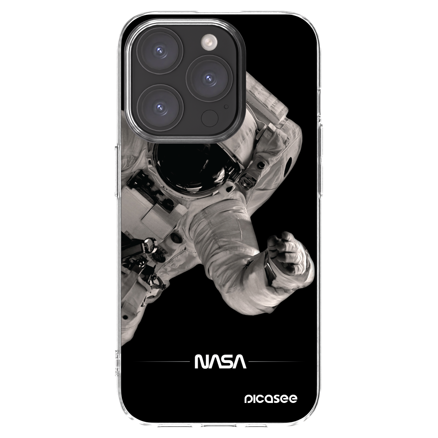 Picasee silikonový průhledný obal pro Apple iPhone 15 Pro - Astronaut Big