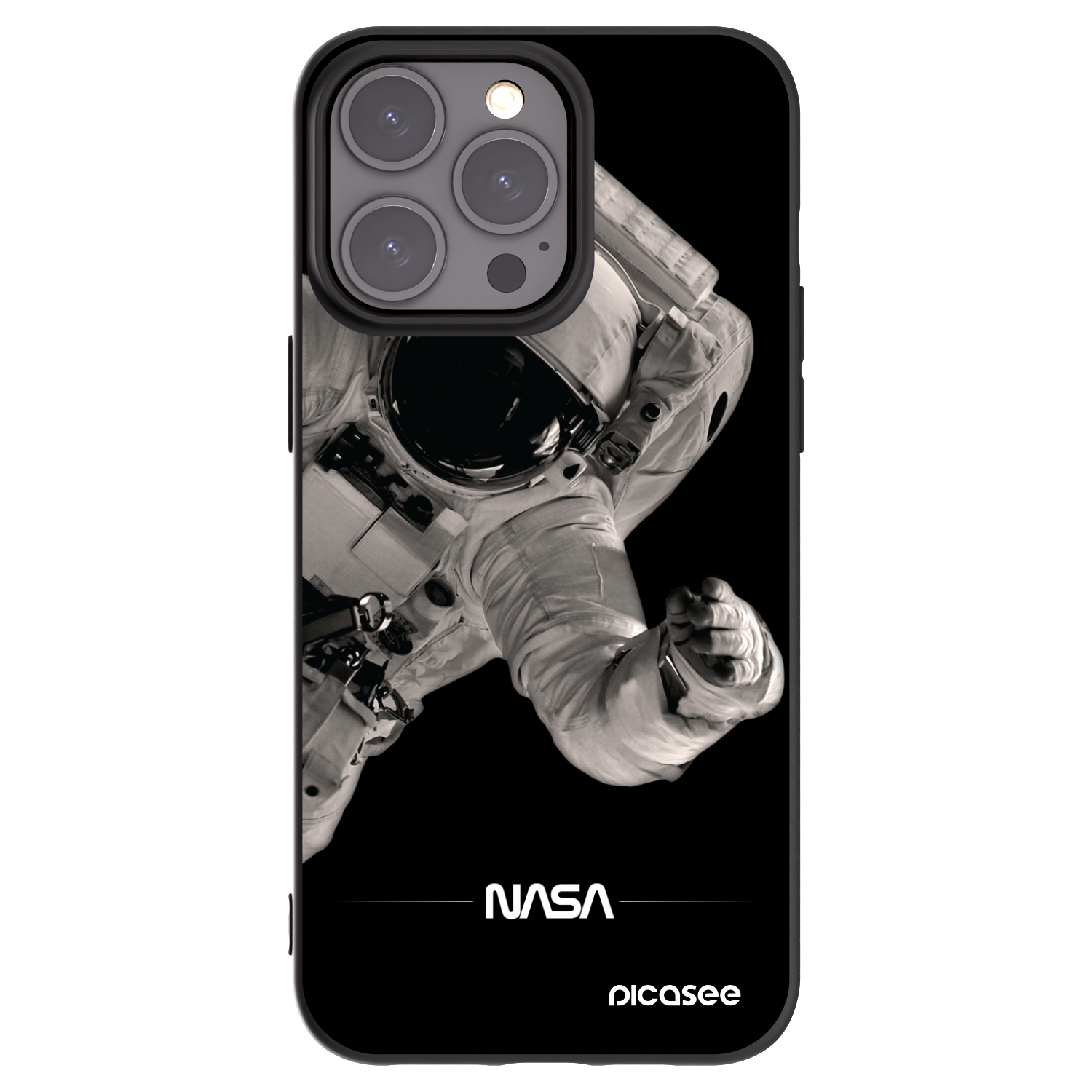 Picasee silikonový černý obal pro Apple iPhone 15 Pro Max - Astronaut Big
