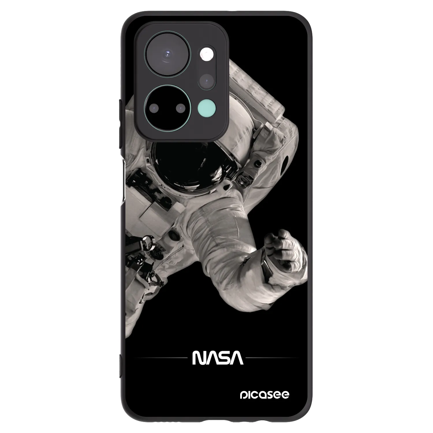 Picasee silikonový černý obal pro Honor X7a - Astronaut Big