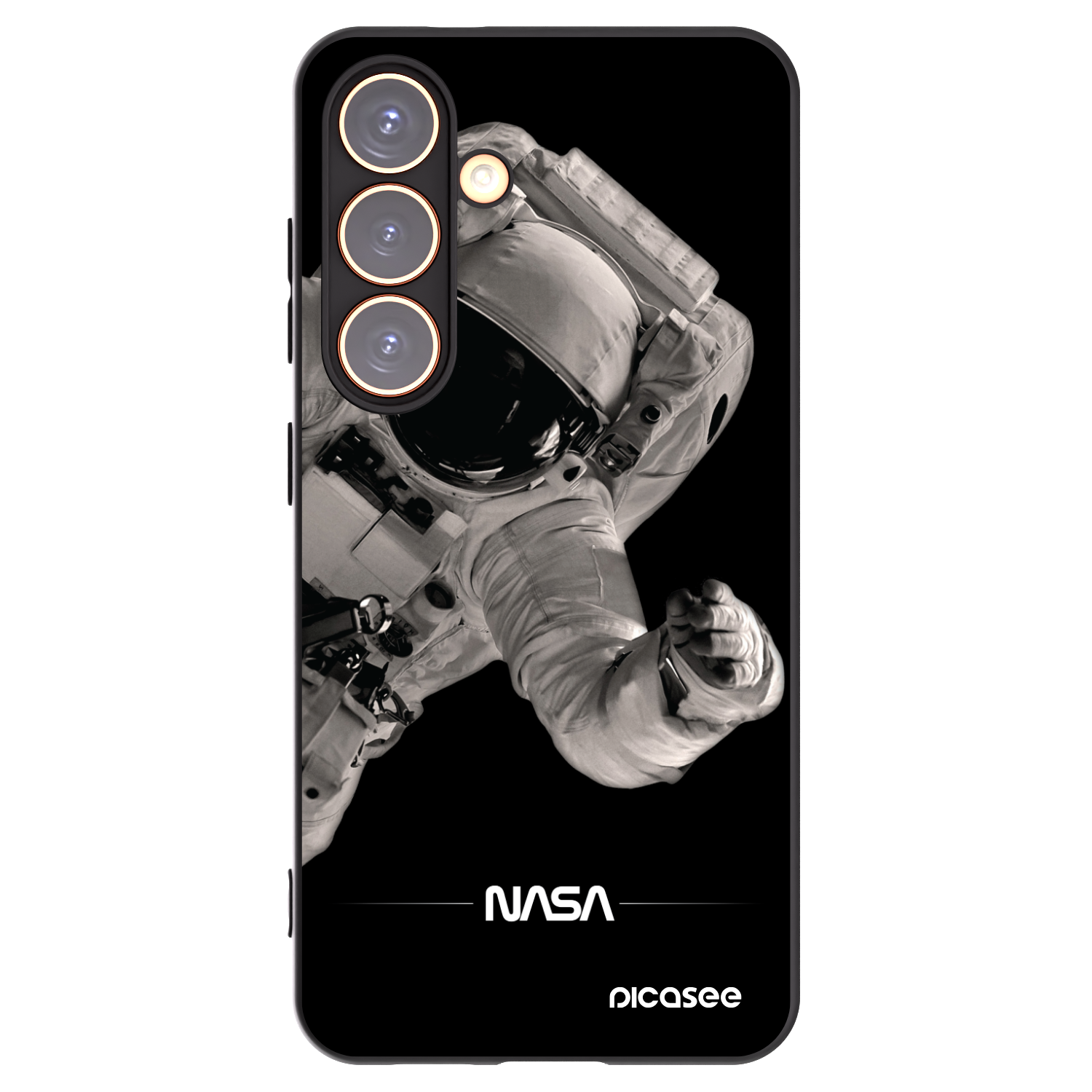 Picasee silikonový černý obal pro Samsung Galaxy S24 S921B 5G - Astronaut Big