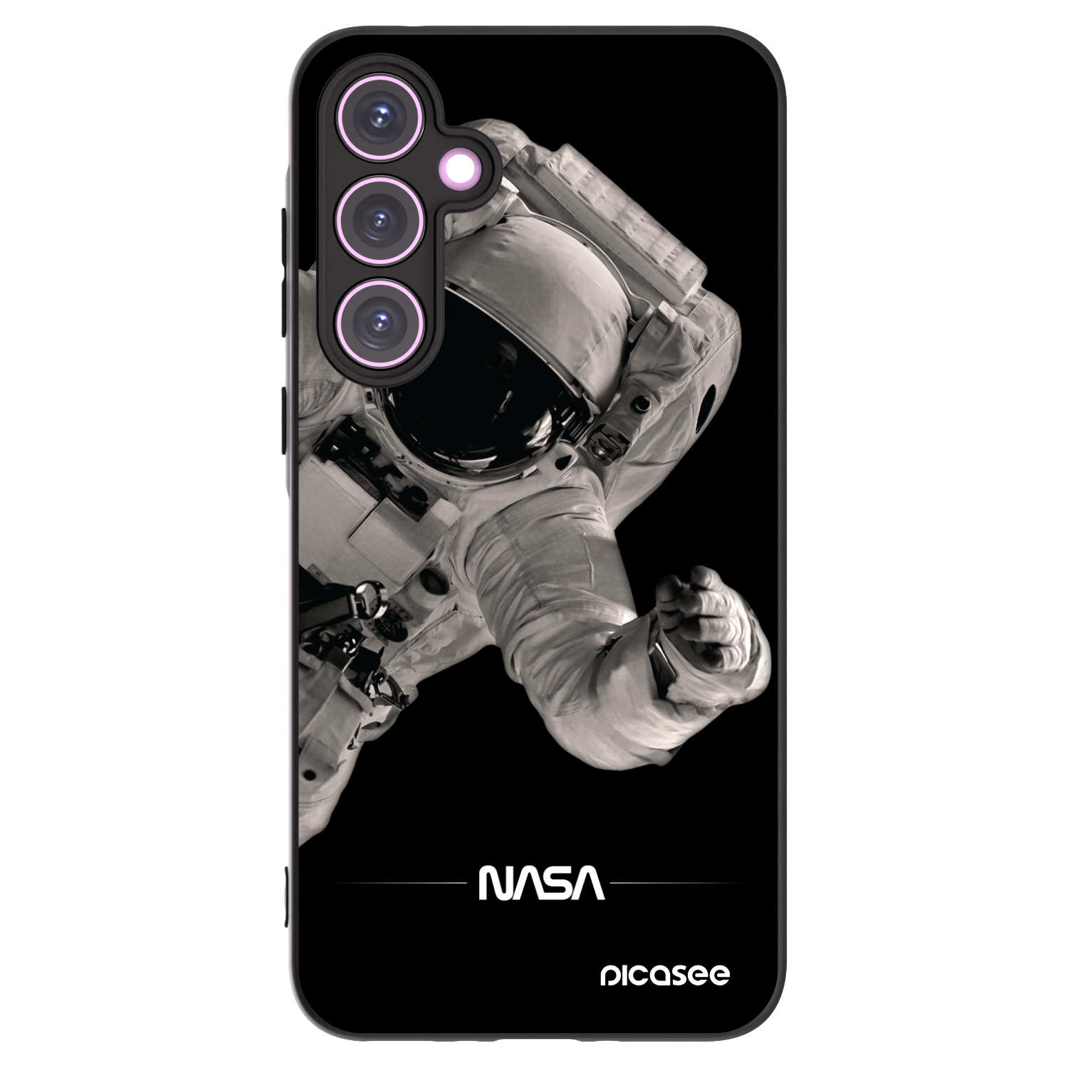 Picasee silikonový černý obal pro Samsung Galaxy A35 5G A356B - Astronaut Big