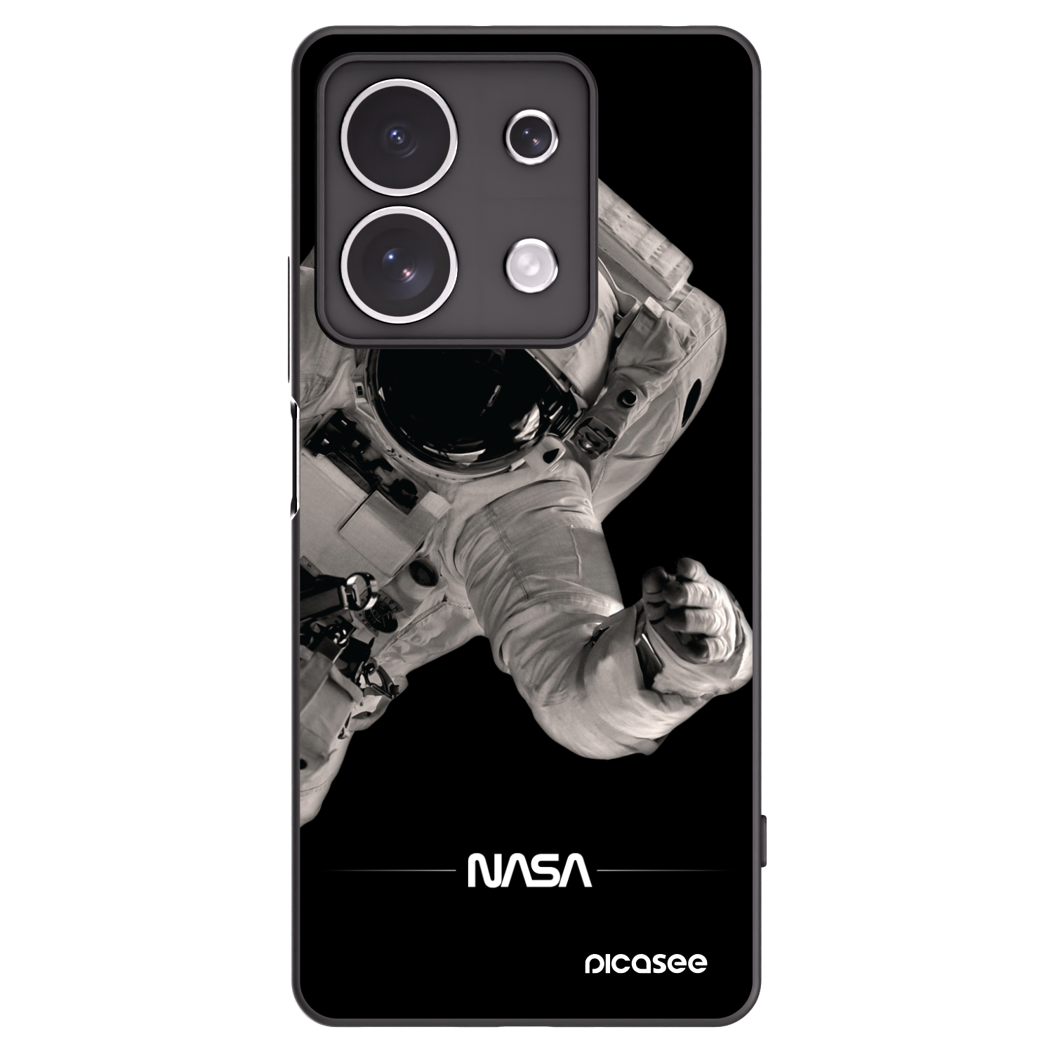 Picasee silikonový černý obal pro Xiaomi Redmi Note 13 4G - Astronaut Big
