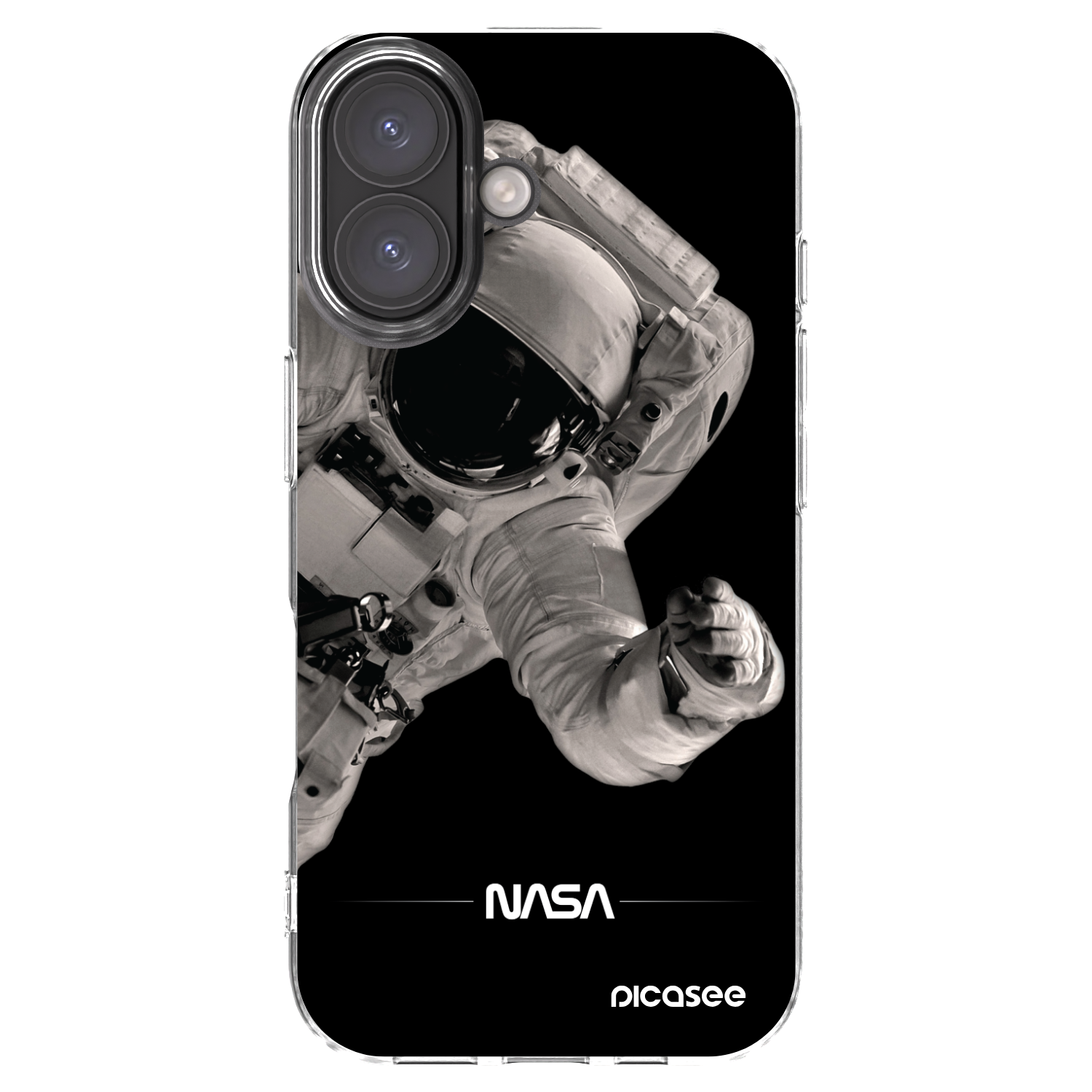 Picasee silikonový průhledný obal pro Apple iPhone 16 - Astronaut Big