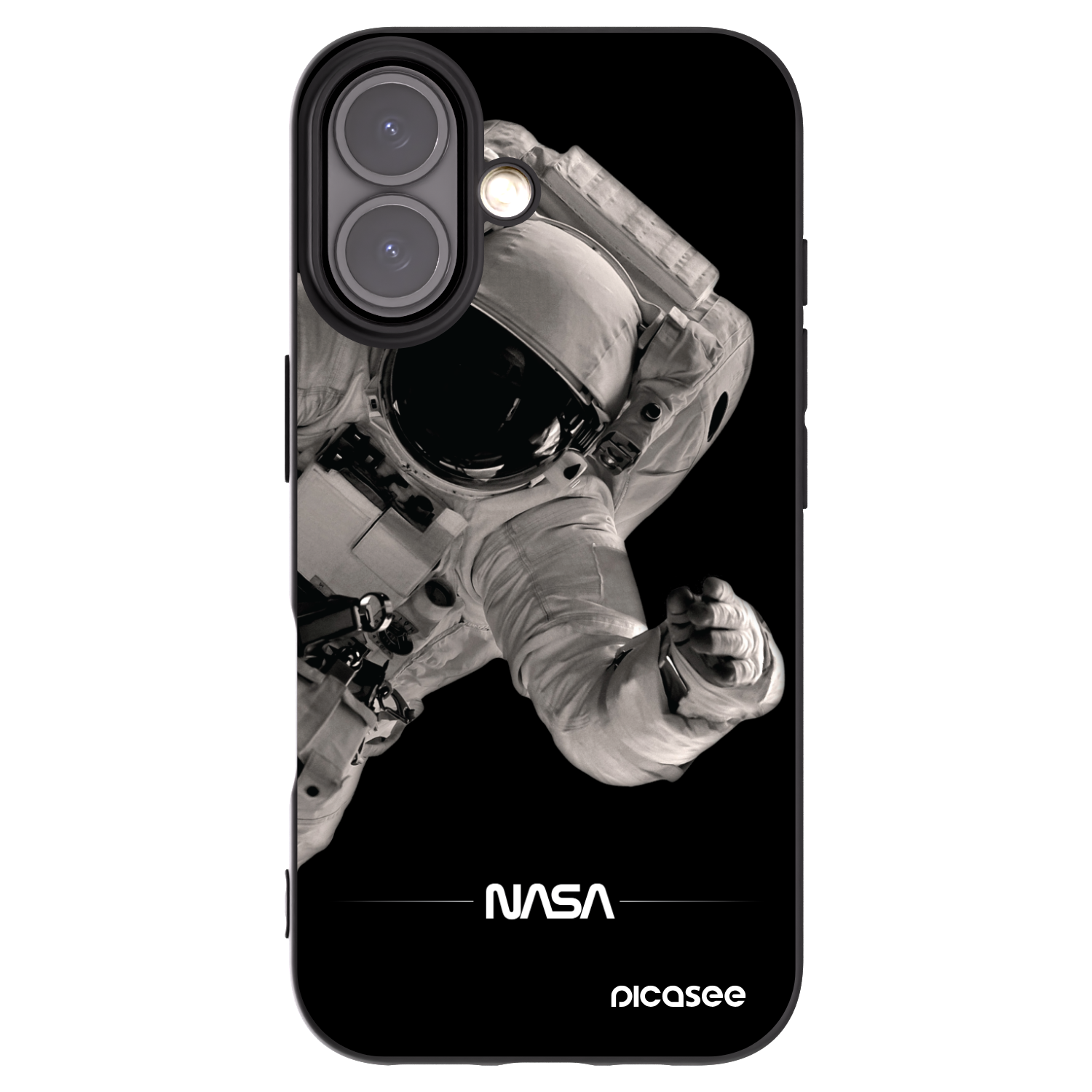 Picasee silikonový černý obal pro Apple iPhone 16 - Astronaut Big