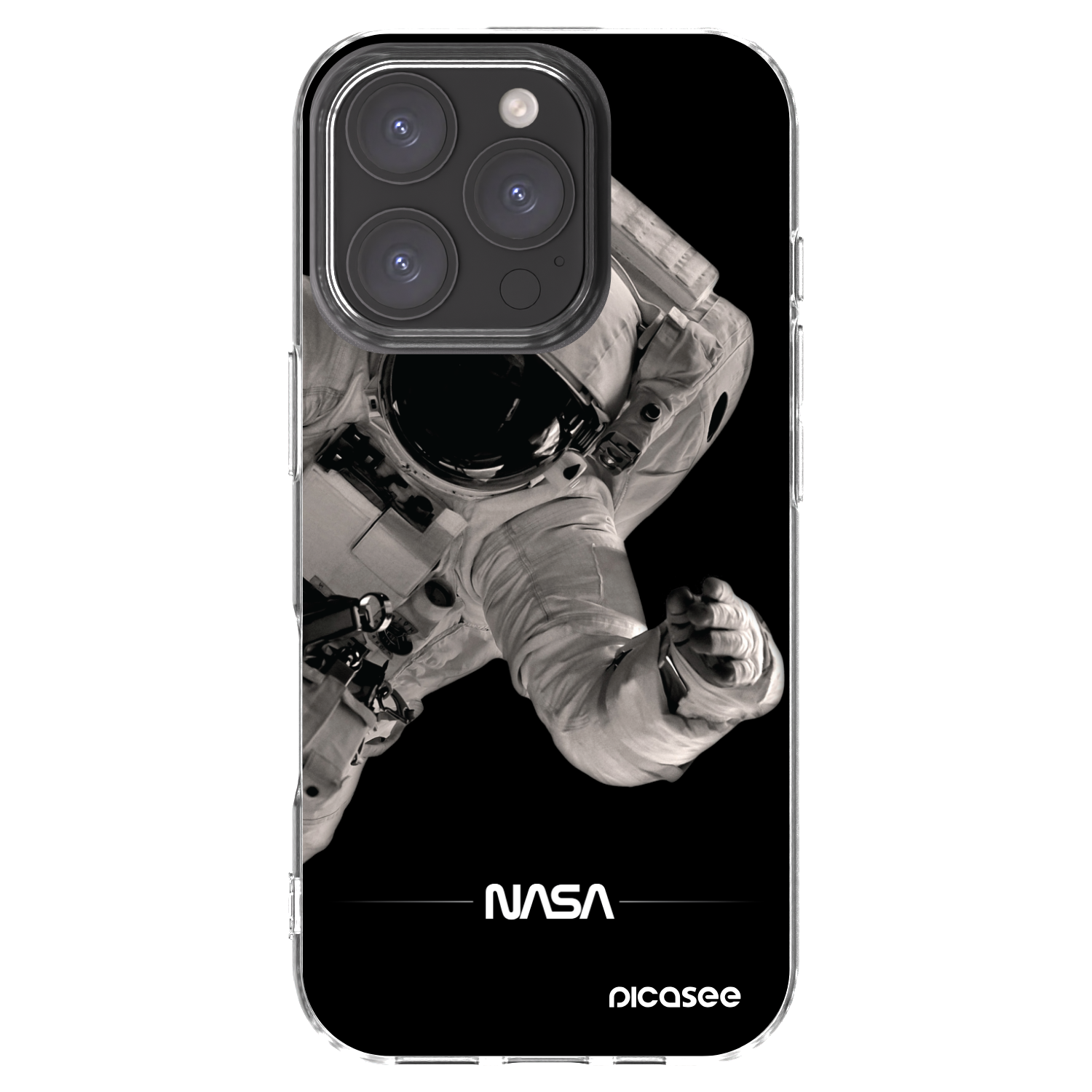 Picasee silikonový průhledný obal pro Apple iPhone 16 Pro - Astronaut Big