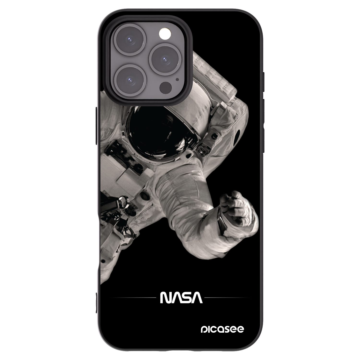Picasee silikonový černý obal pro Apple iPhone 16 Pro Max - Astronaut Big