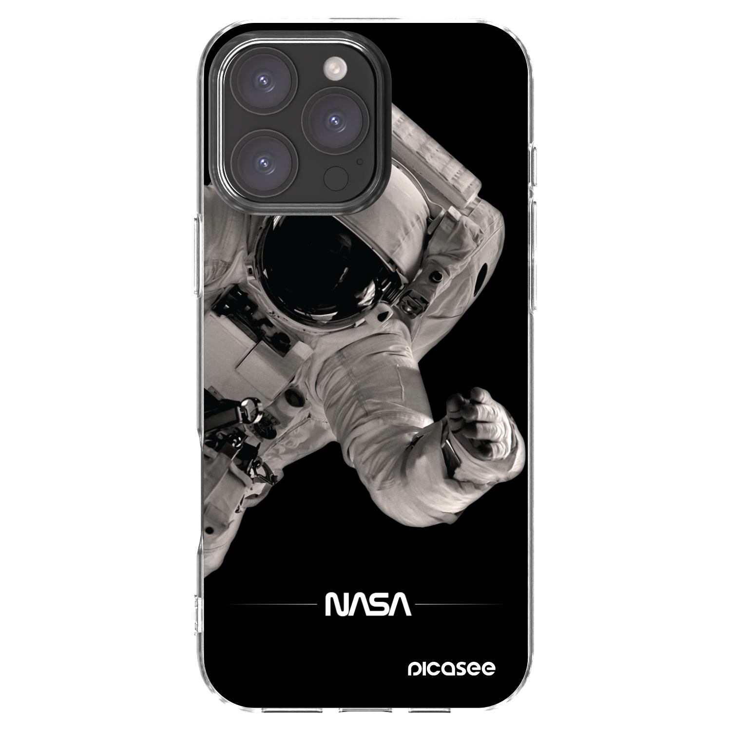 Picasee silikonový průhledný obal pro Apple iPhone 16 Pro Max - Astronaut Big