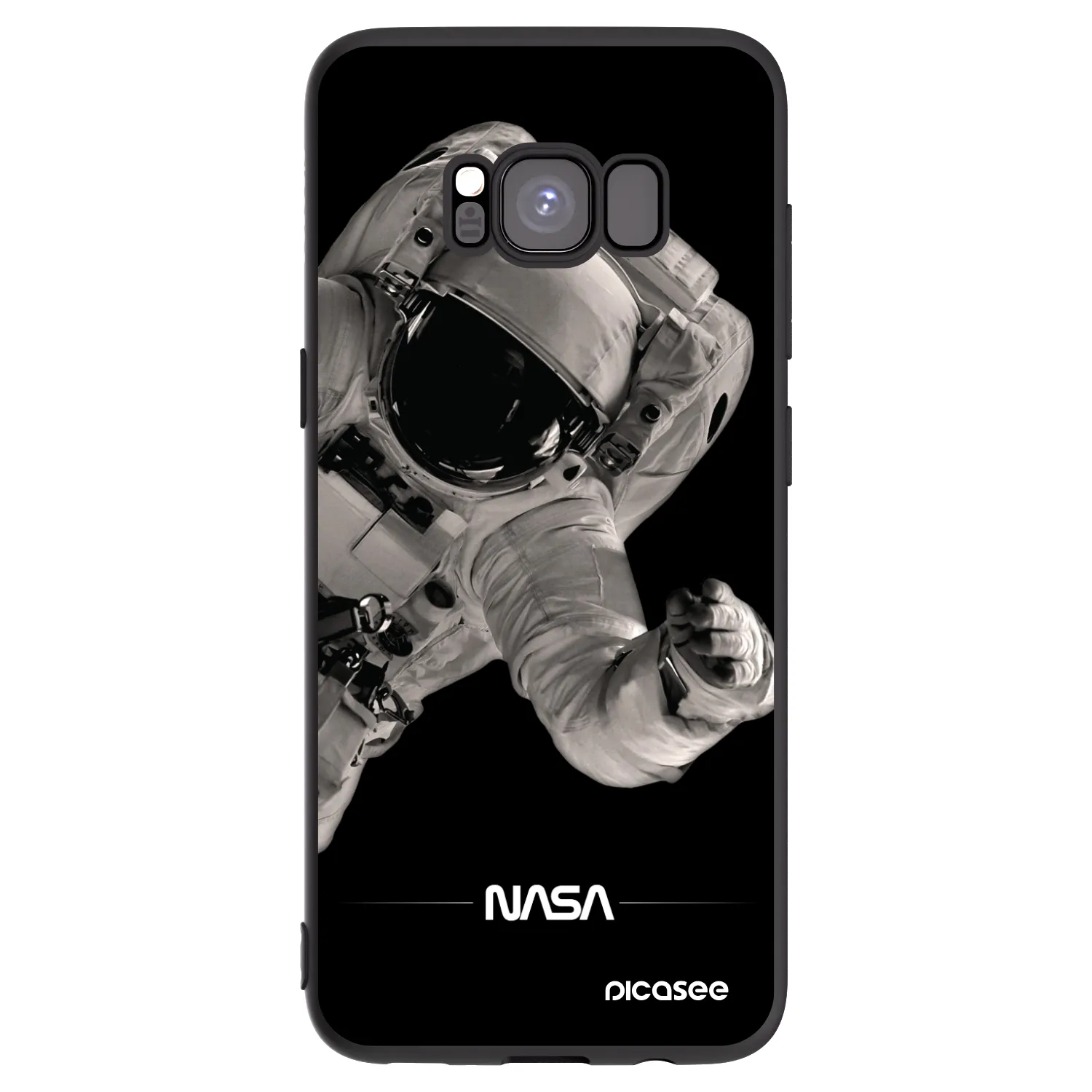 Picasee silikonový černý obal pro Samsung Galaxy S8 G950F - Astronaut Big