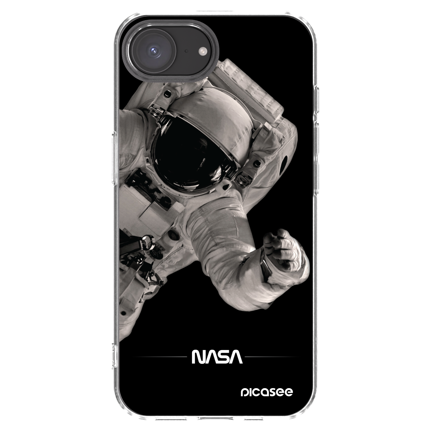 Picasee silikonový průhledný obal pro Apple iPhone 16e - Astronaut Big