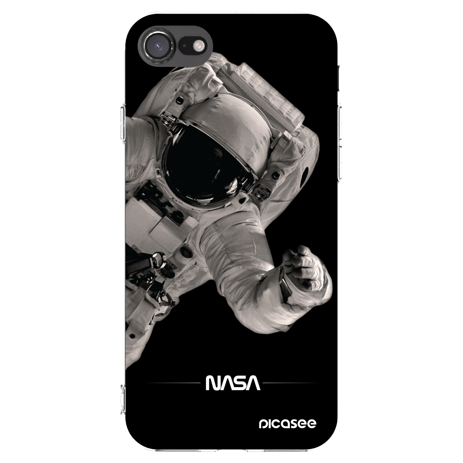 Picasee silikonový průhledný obal pro Apple iPhone 7 - Astronaut Big