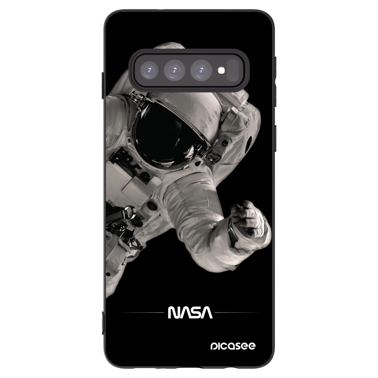 Picasee silikonový černý obal pro Samsung Galaxy S10 G973 - Astronaut Big