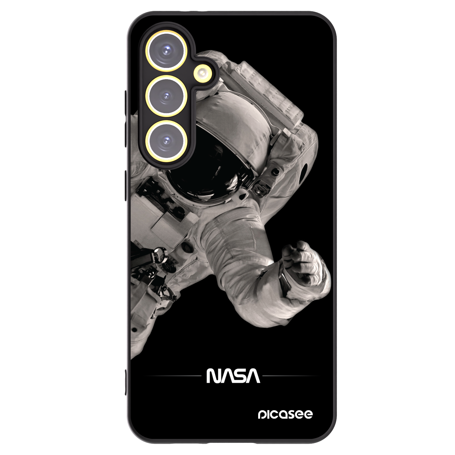 Picasee silikonový černý obal pro Samsung Galaxy S24 FE S721B - Astronaut Big
