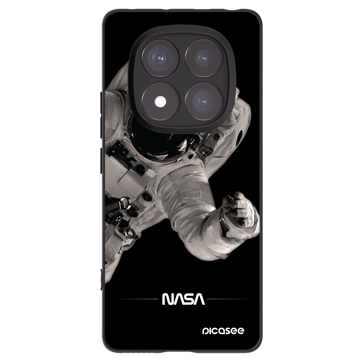 Picasee silikonový černý obal pro Xiaomi Redmi Note 14 Pro 5G - Astronaut Big