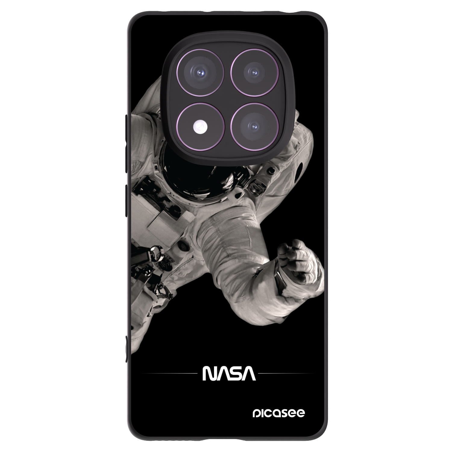 Picasee silikonový černý obal pro Xiaomi Redmi Note 14 Pro 4G - Astronaut Big