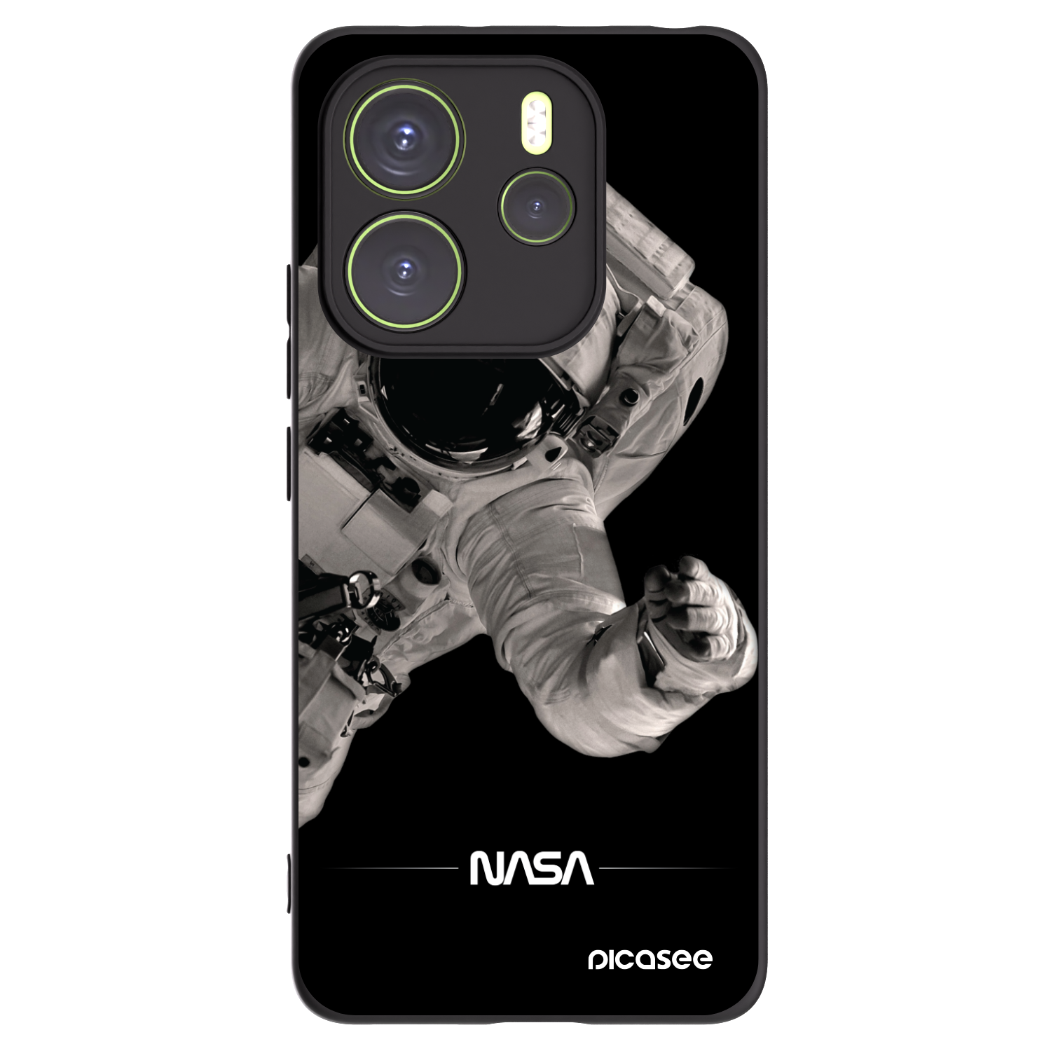 Picasee silikonový černý obal pro Xiaomi Redmi Note 14 4G - Astronaut Big