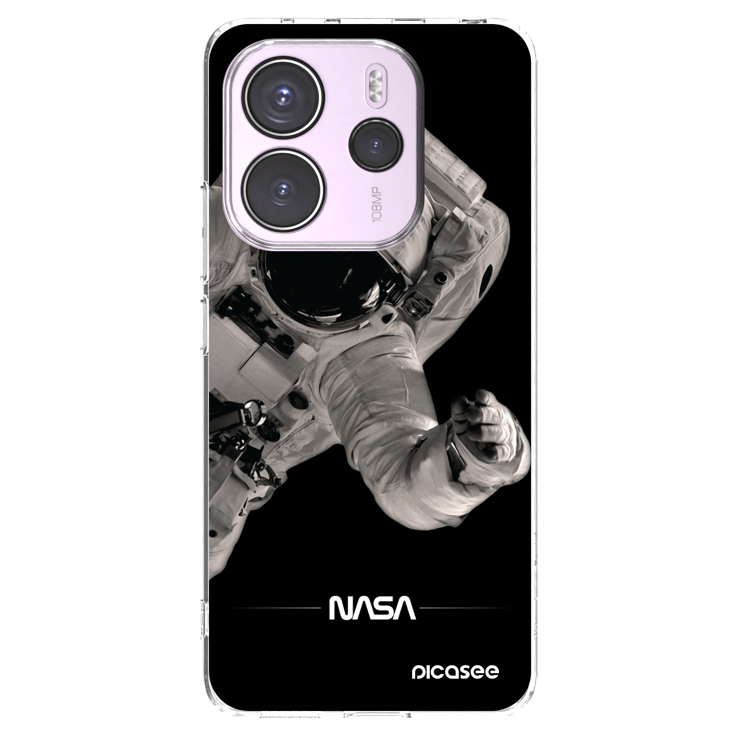 Picasee silikonový průhledný obal pro Xiaomi Redmi Note 14 4G - Astronaut Big