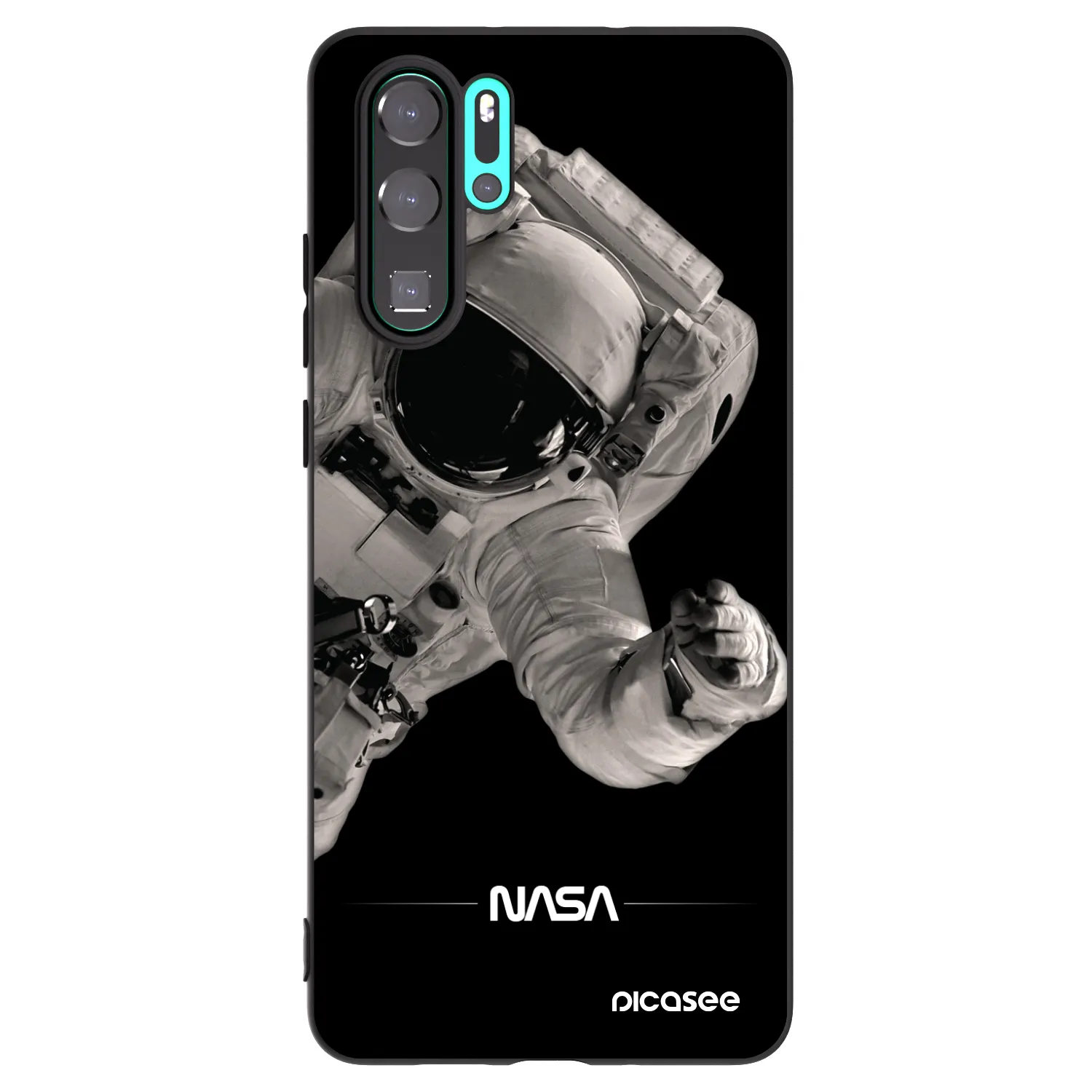 Picasee silikonový černý obal pro Huawei P30 Pro - Astronaut Big