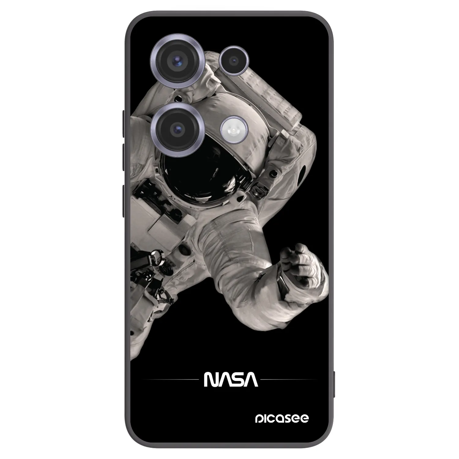 Picasee silikonový černý obal pro Xiaomi Redmi Note 14S - Astronaut Big