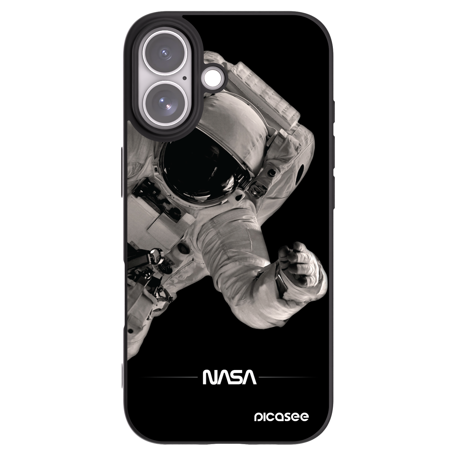 Picasee silikonový černý obal pro Apple iPhone 17 - Astronaut Big