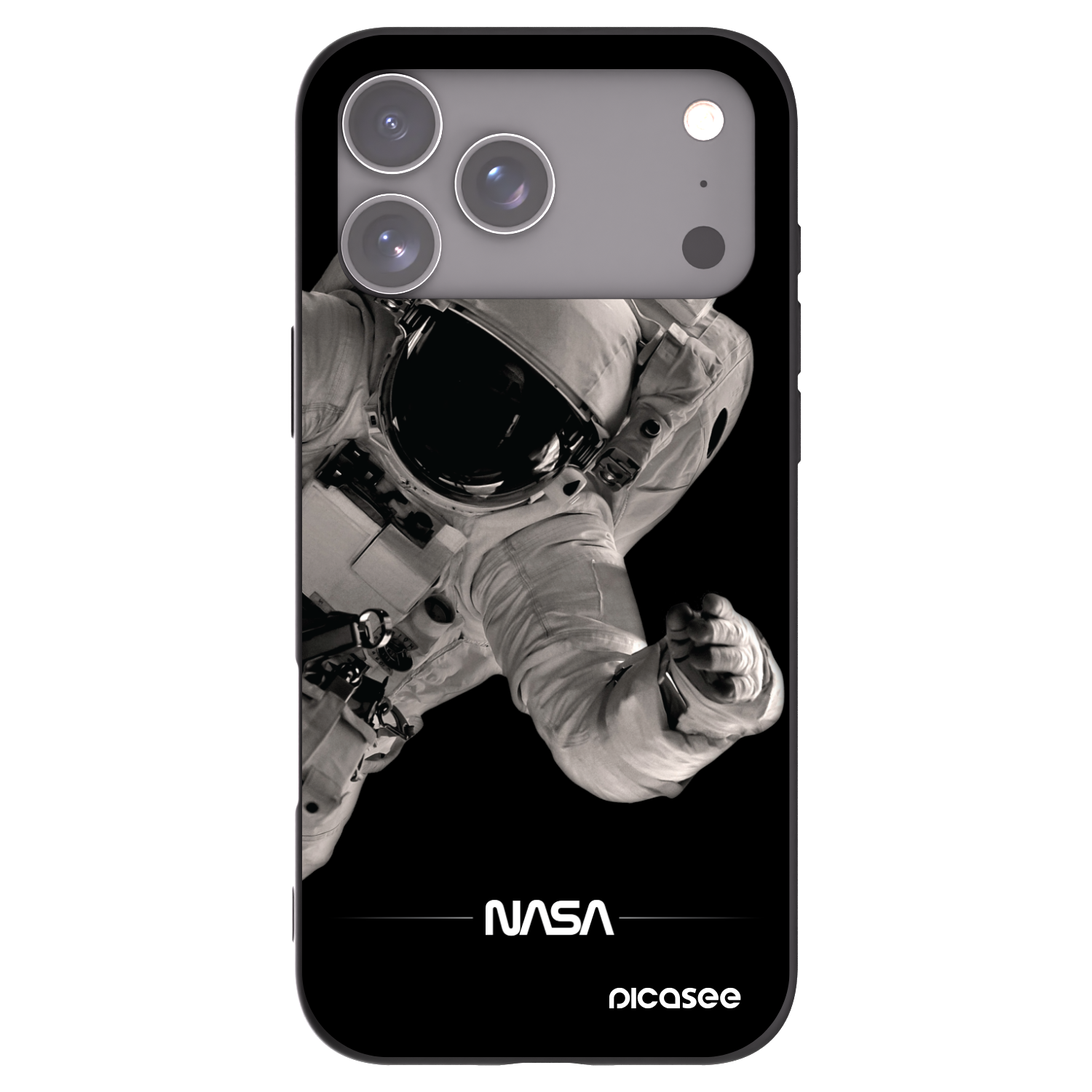 Picasee silikonový černý obal pro Apple iPhone 17 Pro Max - Astronaut Big