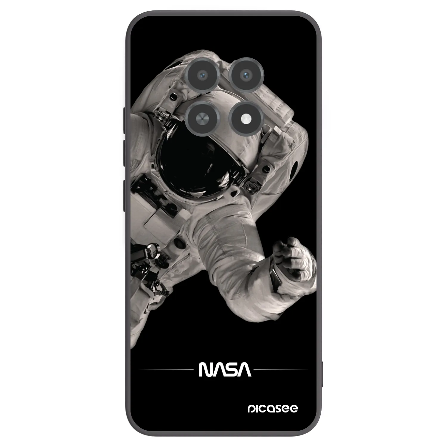 Picasee silikonový černý obal pro Realme 12X - Astronaut Big