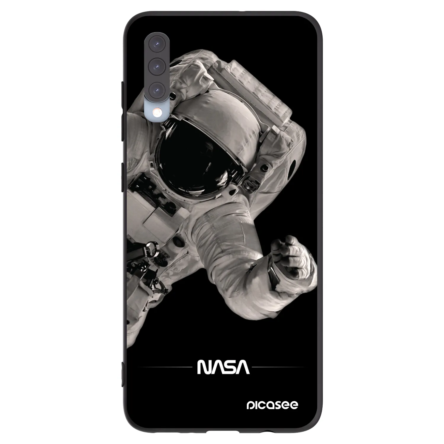 Picasee silikonový černý obal pro Samsung Galaxy A70 A705F - Astronaut Big
