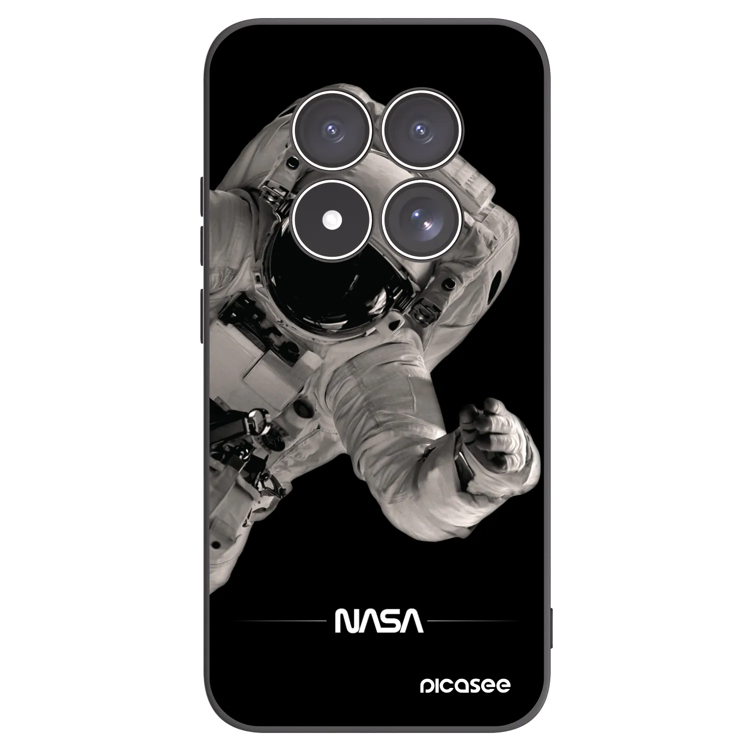Picasee silikonový černý obal pro Xiaomi Redmi Note 15 Pro 4G - Astronaut Big