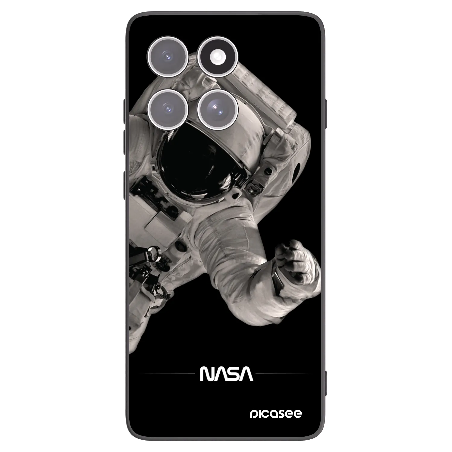 Picasee silikonový černý obal pro Motorola Edge 60 Fusion - Astronaut Big