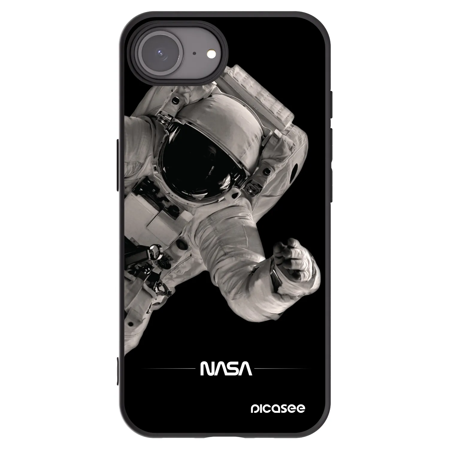 Picasee silikonový černý obal pro Apple iPhone 17e - Astronaut Big