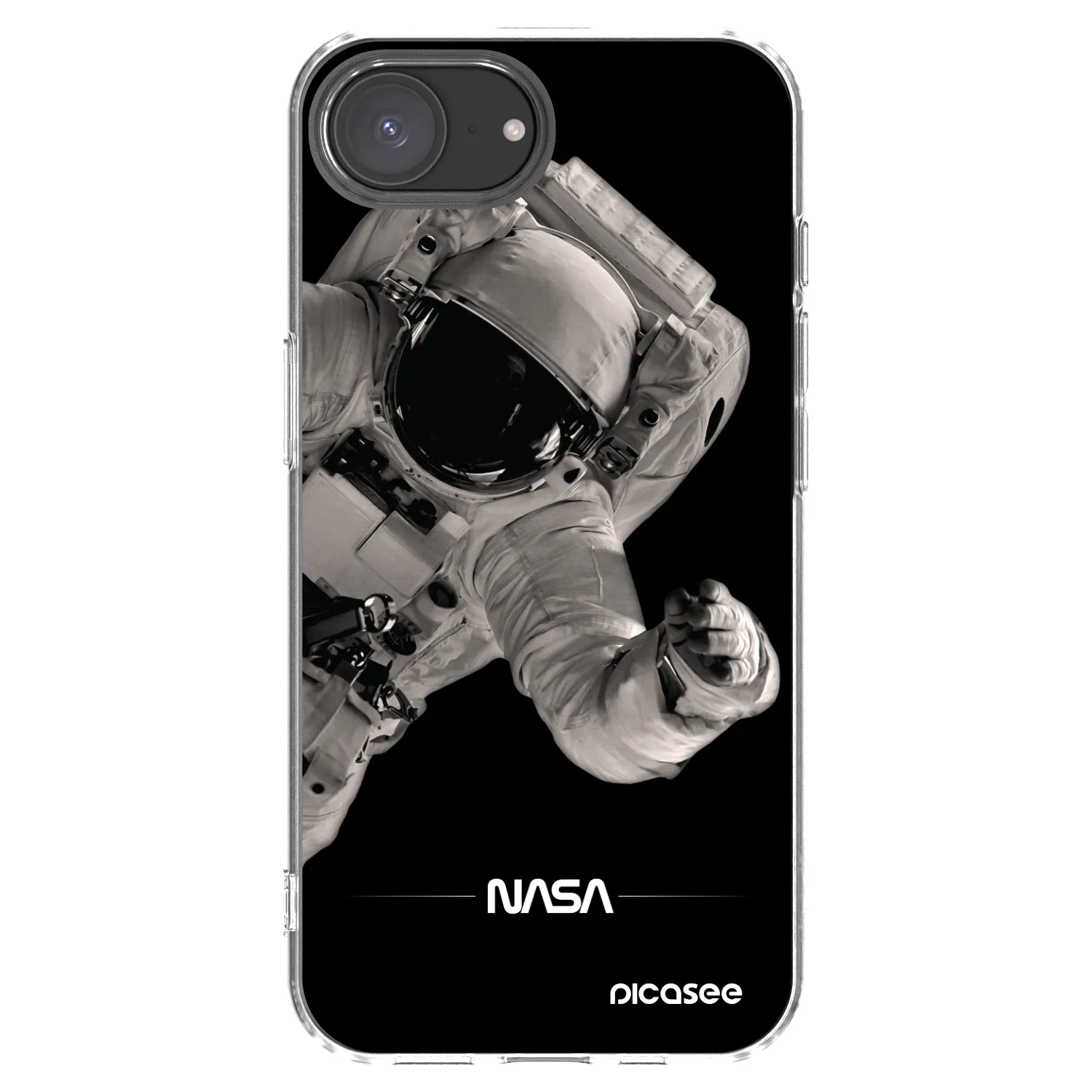 Picasee silikonový průhledný obal pro Apple iPhone 17e - Astronaut Big