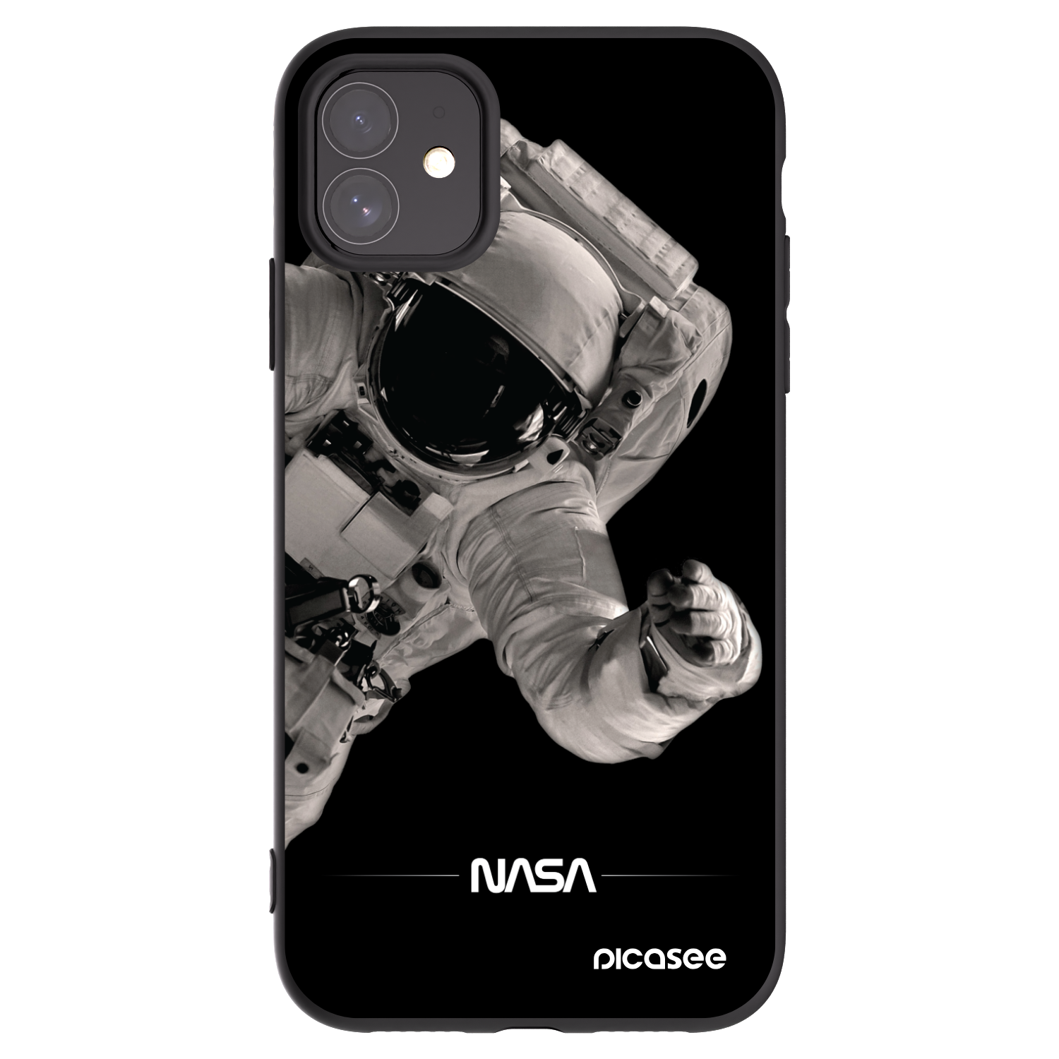 Picasee silikonový černý obal pro Apple iPhone 11 - Astronaut Big