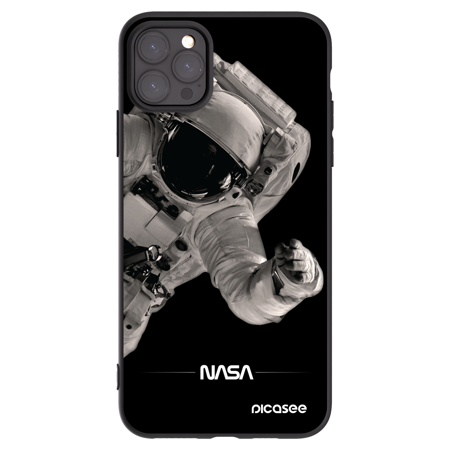 Picasee silikonový černý obal pro Apple iPhone 11 Pro Max - Astronaut Big