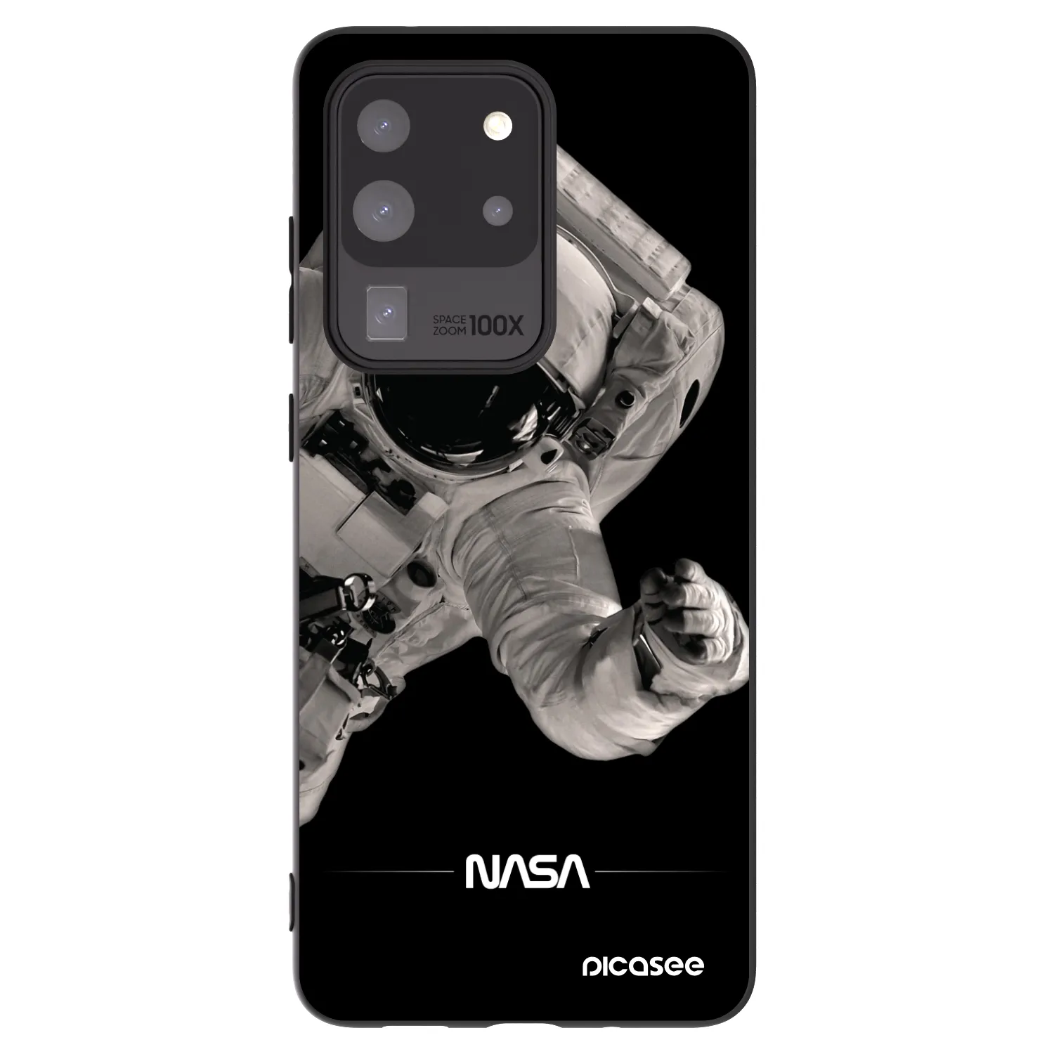 Picasee silikonový černý obal pro Samsung Galaxy S20 Ultra 5G G988F - Astronaut Big